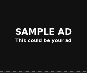 Sample animated banner: Stop. Eat. Stay. Two minutes from this junction.